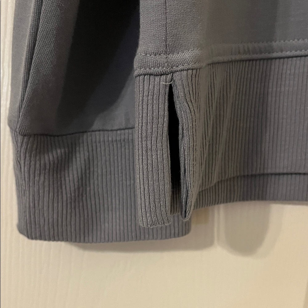 Soma Ladies Med Muted Blue Half-Zip Ultra-soft Sweatshirt - Picture 4 of 7